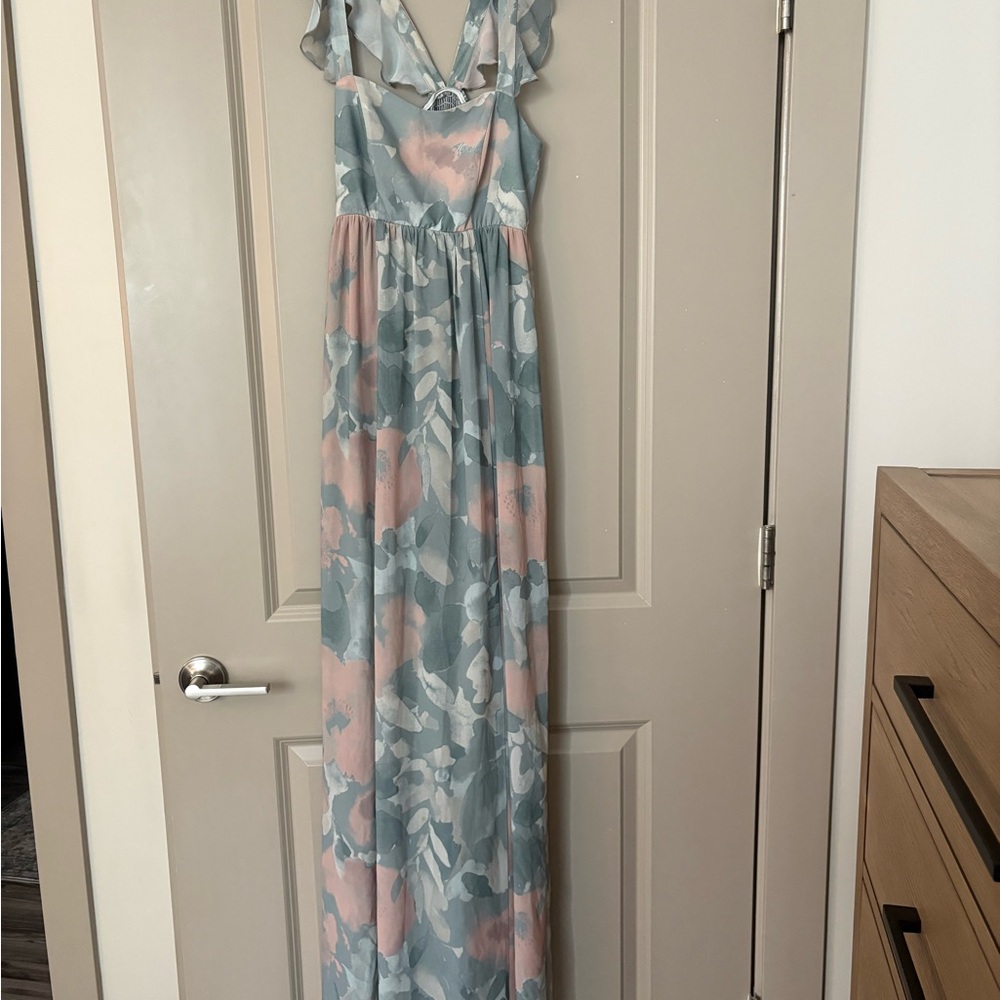 Show Me Your MuMu Textured June Dress in Green and Pink